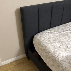 Bed Frame with Sturdy Metal Base California King
