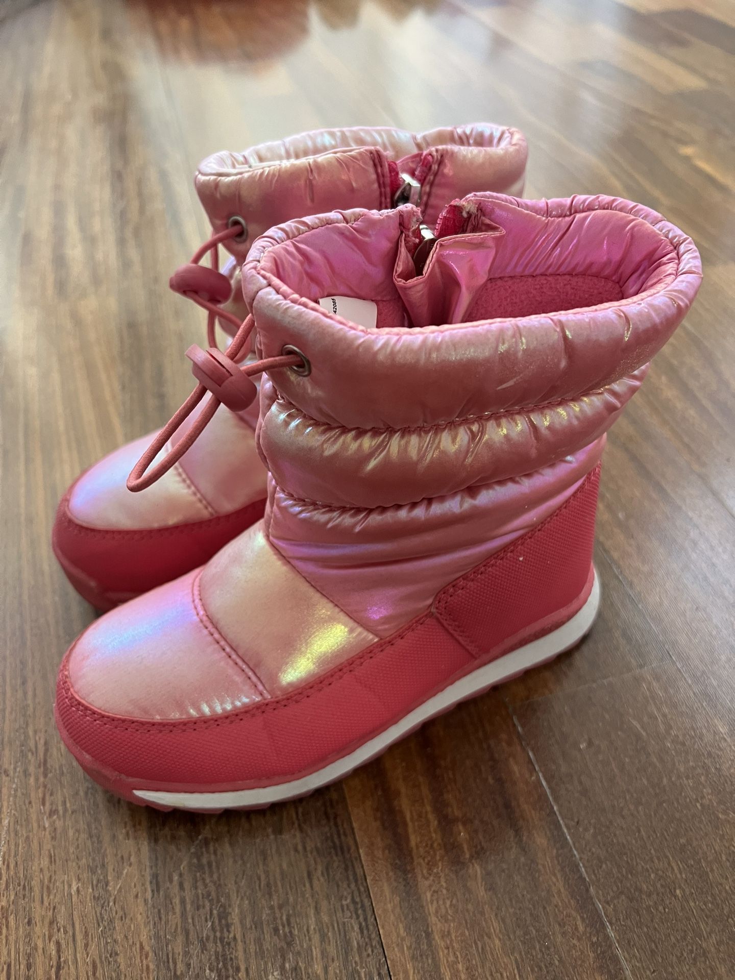 Little Girls Wonder Nation pink Snow Boots Size 12
