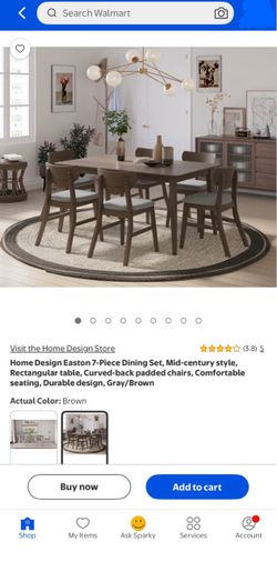 Home Design Easton 7-Piece Dining Set (NEW) open box