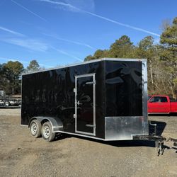 New 7x16 Enclosed Car Hauler Trailer 