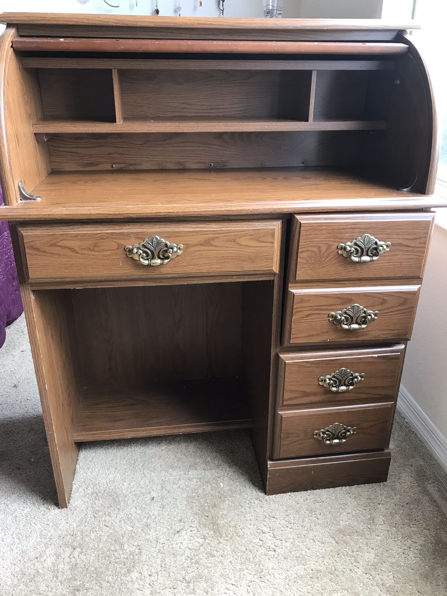 Vintage Riverside Furniture Roll Top Desk for Sale in Orlando, FL OfferUp