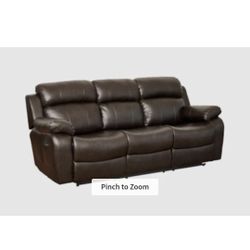 Good condition leather reclining couch