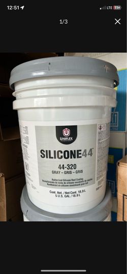 Uniflex Silicone44 Roof Coating  3 Gallon Gray