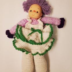 Strawberry Shortcake & Friends Handmade Knitted Crochet Doll Plum Pudding