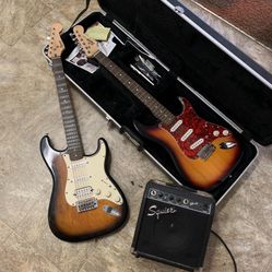 Small and large head guitar With Amp