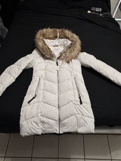 White Calvin Klein puffer jacket for sale