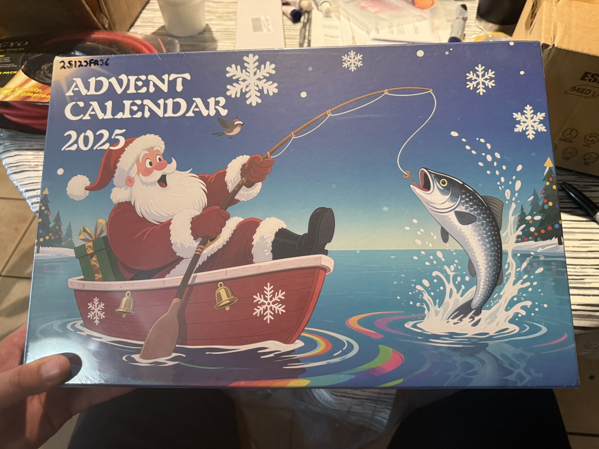 Fishing Advent Calendar 2025, 24 Days Christmas Countdown Advent Calendar for Adults, Teens, Boys, Fishing Lure Advent Calendar - Fishing Tool Kit, Ch