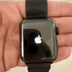 Apple Watch Series 3, 38mm, Stainless Steel with Sapphire Crystal, Black