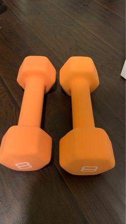 8 pound dumbbells