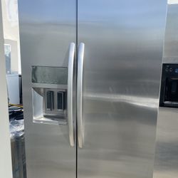 Kitchen Aid Side By Side Stainless Steel Refrigerator Counter Depth 