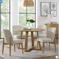 Florence 48” Round Dining Table and 4 Chairs