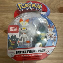 New Pokemon Battle Figure Pack Munchlax & Scorbunny 2" Action Figures NIP