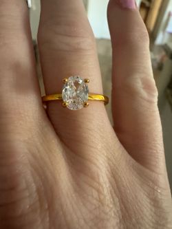 925 1 Carat Oval Cut  Moissanite Ring - Women’s Size 7
