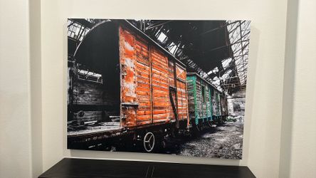 Large Industrial Train Car Canvas Wall Art – 59.5” x 45”