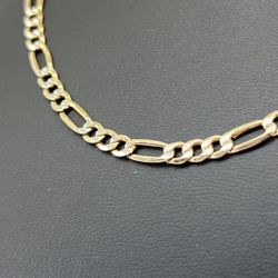 10kt Gold Two Tone Figaro Necklace 24” 4.1mm 7.70grams 143963 11
