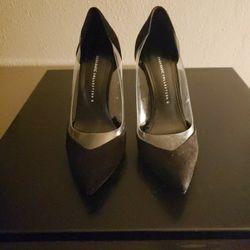 4 Inch Clear And Black Heels