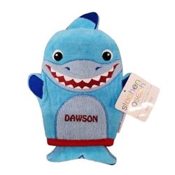 Stephen Joseph Monogram Shark Bath Mitt Dawson