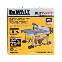 DEWALT DCS7485T1 FLEXVOLT 60V MAX 8-1/4" Cordless Table Saw Kit