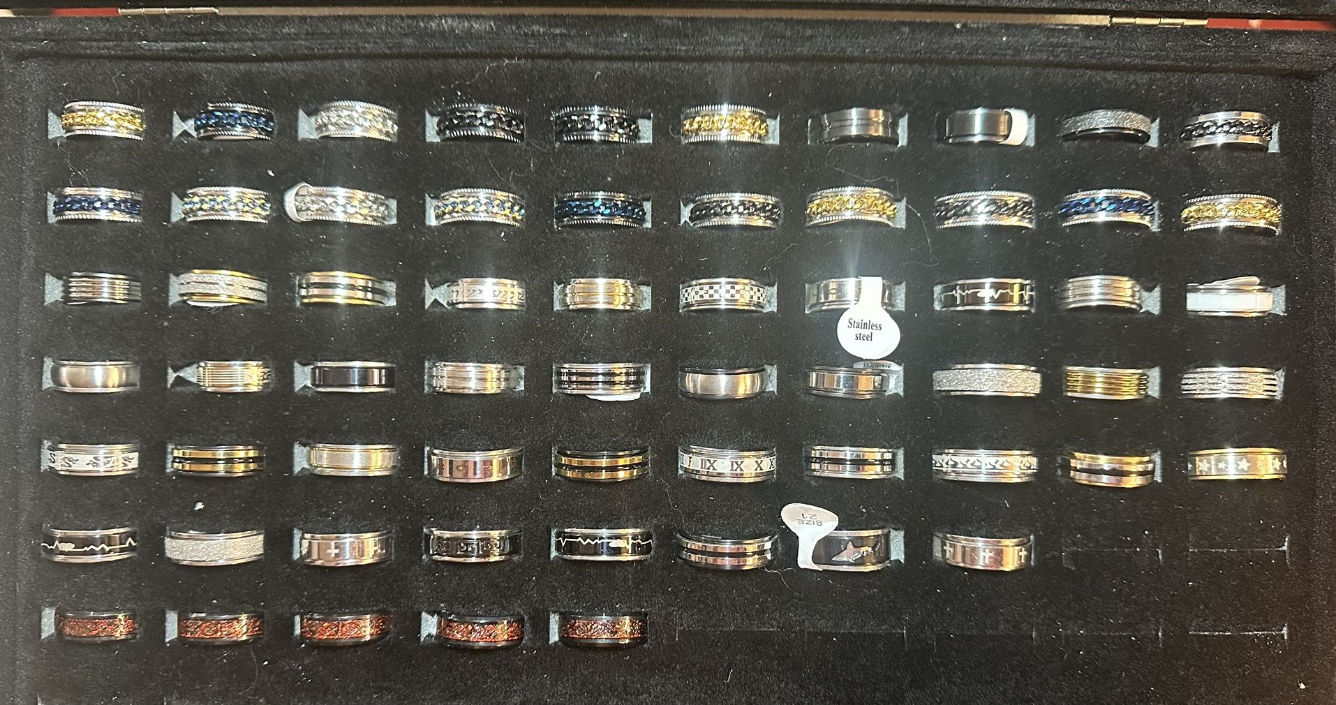 Men’s Stainless Steel Fidget Rings