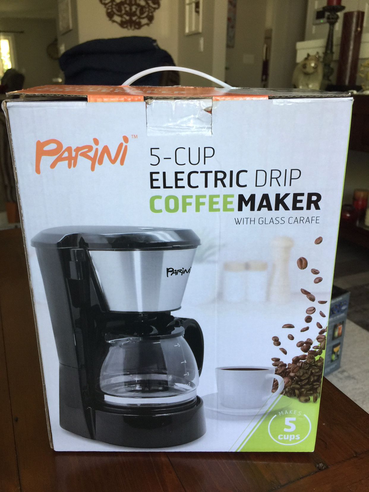 Parini 5-Cup Compact Drip Coffee Maker NEW