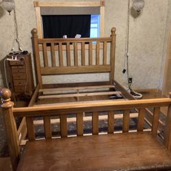 Solid Wood Queen Bed  
