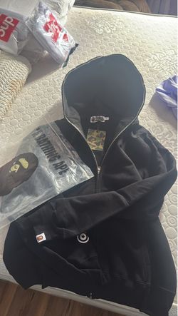BAPE A Bathing Ape Black Zip-Up Hoodie