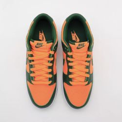 Nike Dunk Low Miami Hurricanes Gorge Green Total Orange (Men's)