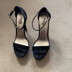 Black Strap Heels