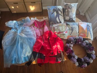 Huge Kids Halloween Costume Bundle + Wreath