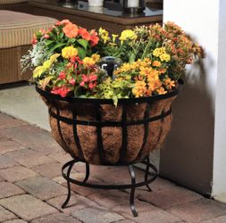 Natural Fiber Fountain Planter