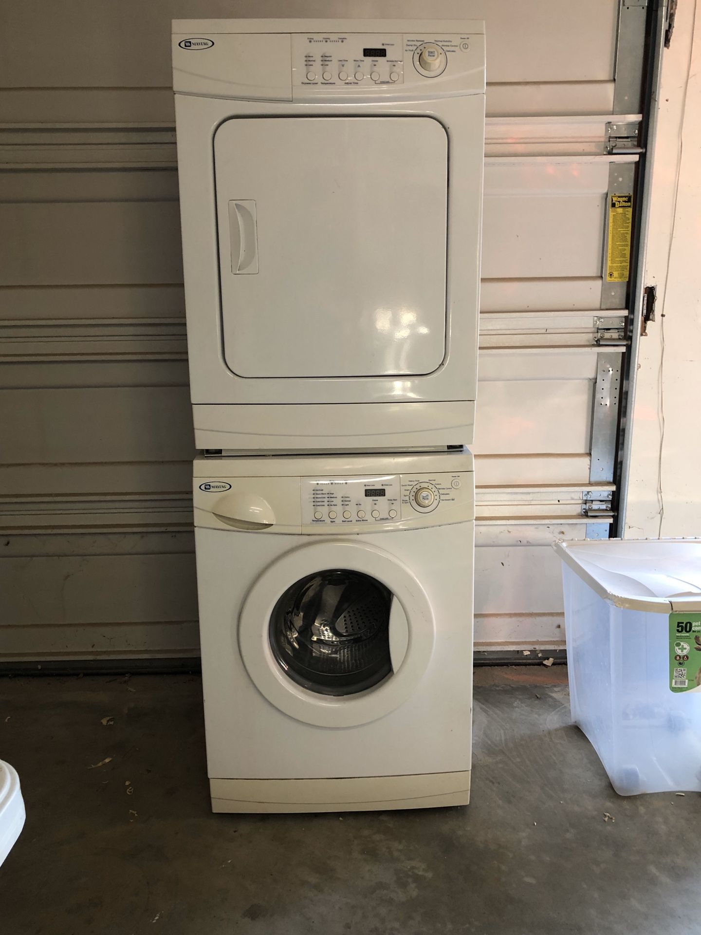 Maytag Stackable Washer Dryer set