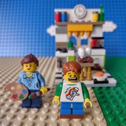 Lego Easter Painting Eggs Scene 