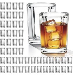 48 Pack Shot Glasses Bulk, 2.2 oz Clear Heavy Base Shot Glass, Whiskey Shot Glasses