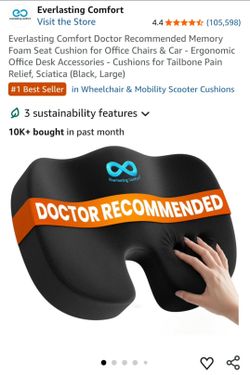 Everlasting Comfort Memory Foam Seat Cushion