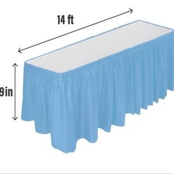 Blue Table Skirt