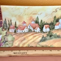 WINE VINEYARD WITH VILLAGE TRAY, FOR THE XMAS TABLE! , GREAT GIFT