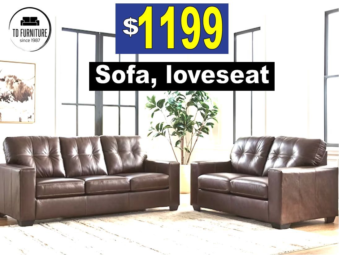 Dark Brown Sofa Loveseat