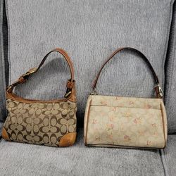 2 GENUINE COACH SHOULDER BAG 