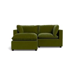Albany Park Kova Sofa + Ottoman (Olive Velvet) – Modular Cloud Couch