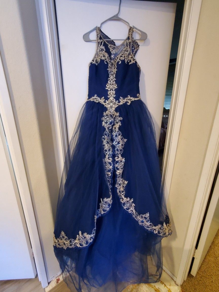 Navy Blue/Gold Dress