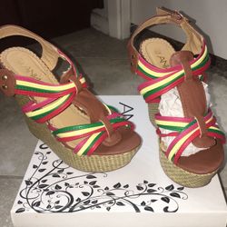 Brown & Multi Colored Wedges