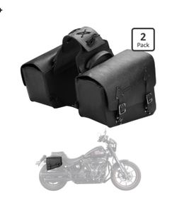KEMIMOTO Motorcycle Saddlebags PU Leather 2 Pack Compatible W Sportster (contact info removed)