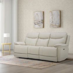 Costco Messina Leather Power Reclining Sofa with Power Headrests $650
