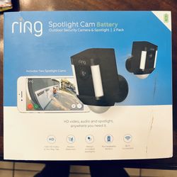 Ring Spotlight Outdoor Wireless Security Camera 2 Pack