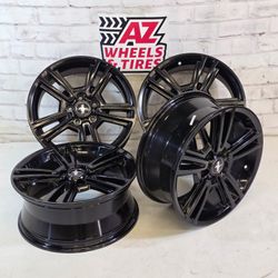 17" Black 5x114.3 Ford Mustang 17x7 Style Fits Ford Mustang