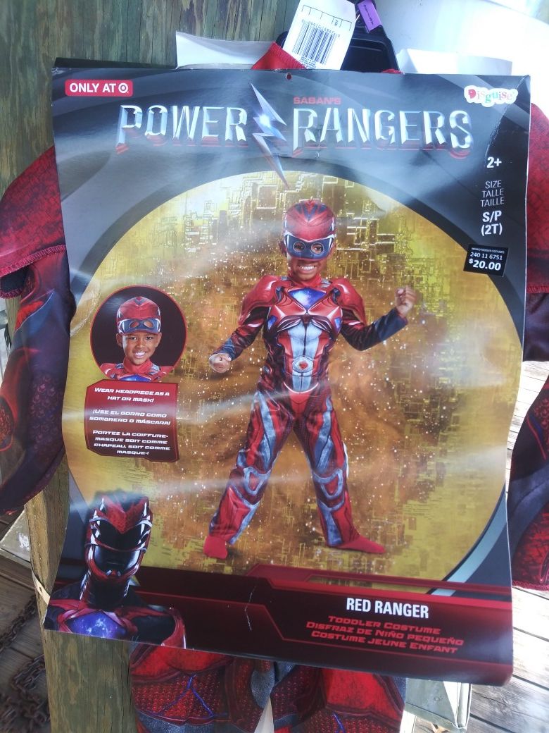 Power Rangers costume (S/P) 2T Red Ranger