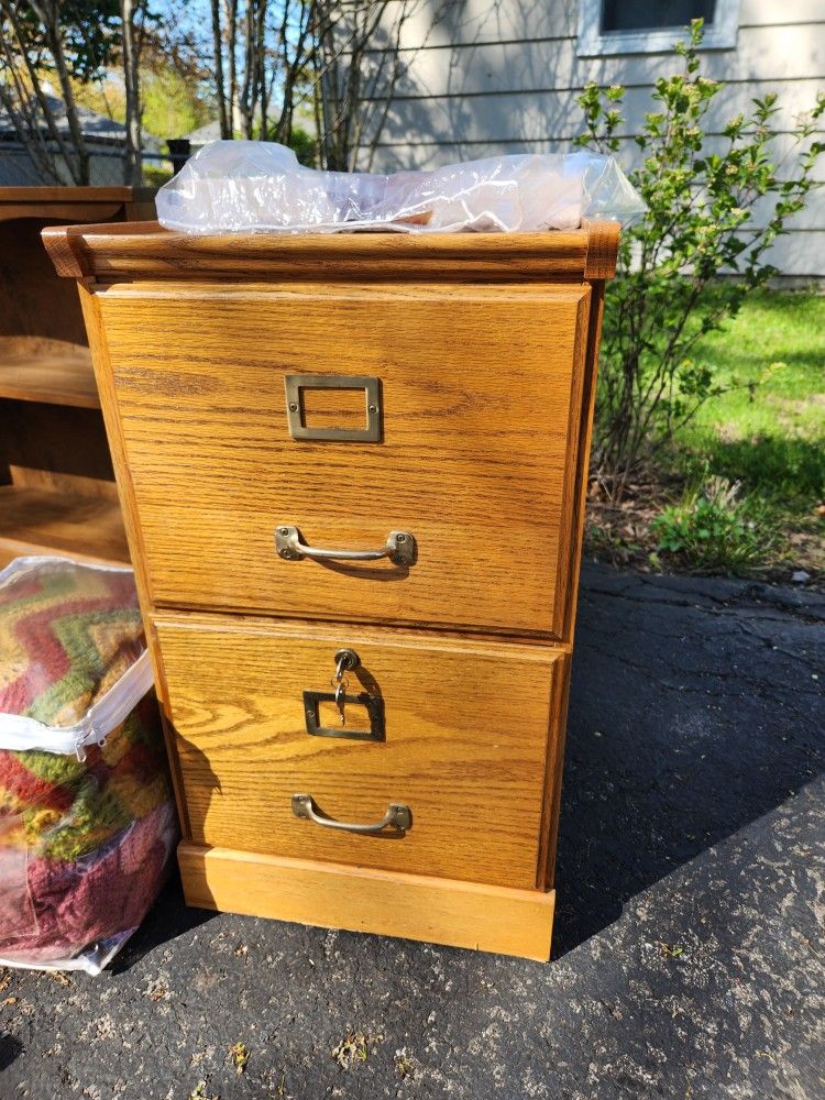 Wood File Cabinet