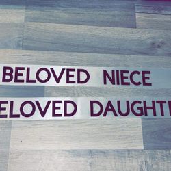 Banner Ribbon Flowers Sash Vinyl Sticker Decals 