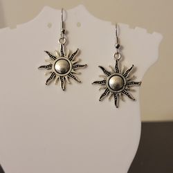 Silvery Sun Earrings