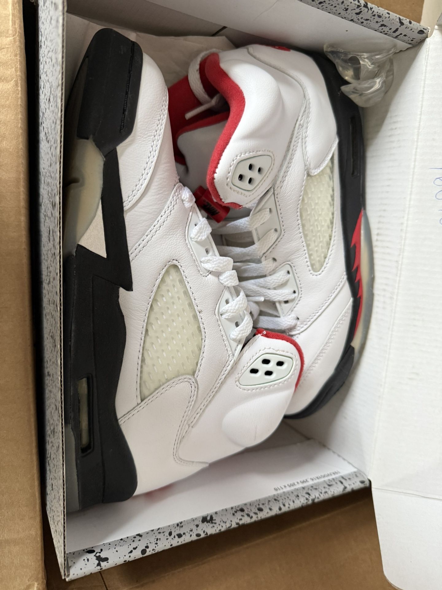 Jordan 5 Retro Fire Red Silver Tongue (2020) (GS)
